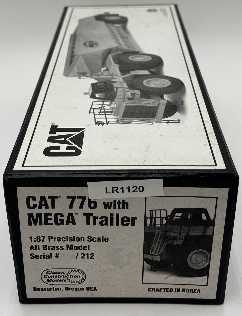 CCM 1:87 CAT 776 w/MEGA Bottom Dump Trailer Diecast LN/Box