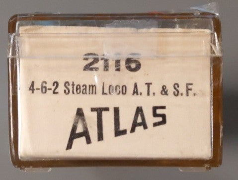 Atlas 2116 N ATSF 4-6-2 Steam Locomotive w/Tender #3484 LN/Box