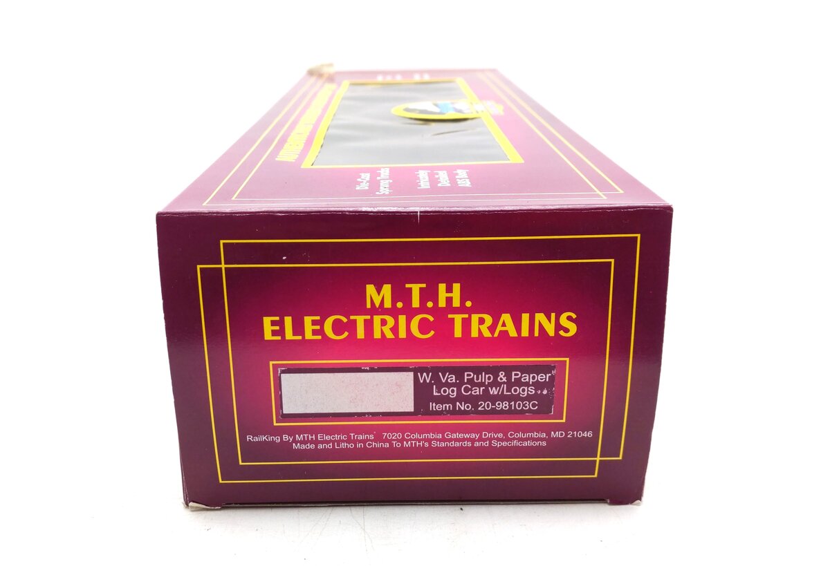 MTH 20-98103 O Gauge West Virginia Pulp & Paper Stake Flatcars #169 NIB