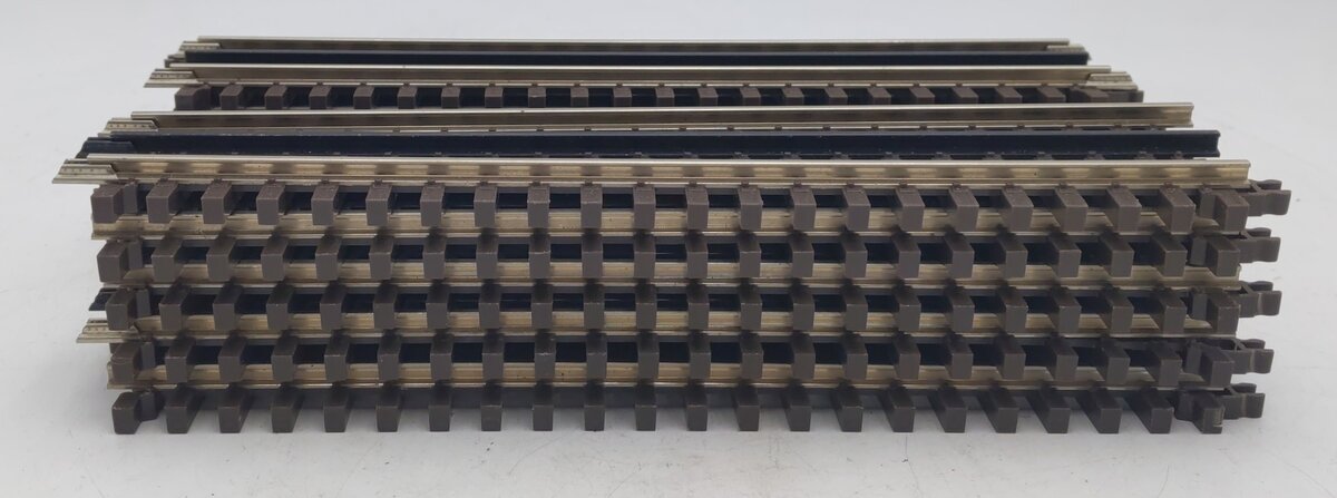 Atlas 6050 O Nickel Silver 10" Straight Track with Brown Ties (10) VG