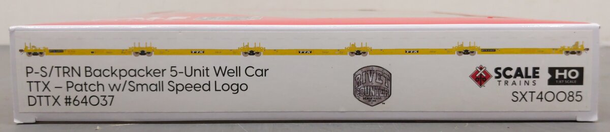 Scale Trains SXT40085 HO Scale DTTX P-S/TRN Backpacker 5-Unit Well Car #64037 MT/Box
