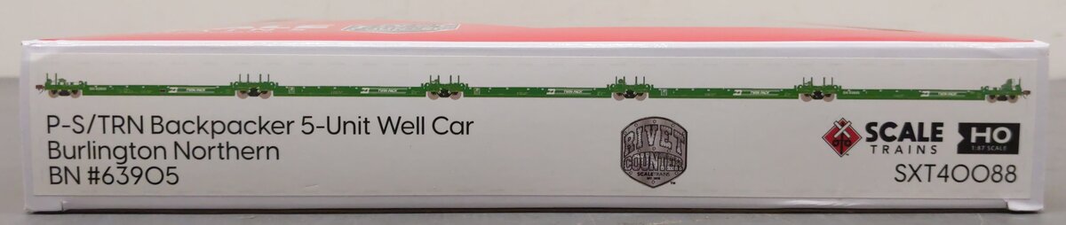 Scale Trains SXT40088 HO Scale BN P-S/TRN Backpacker 5-Unit Well Car #63905 MT/Box