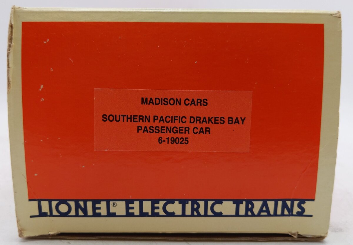Lionel 6-19025 O Gauge Southern Pacific "Drakes Bay" Madison Passenger Car EX/Box