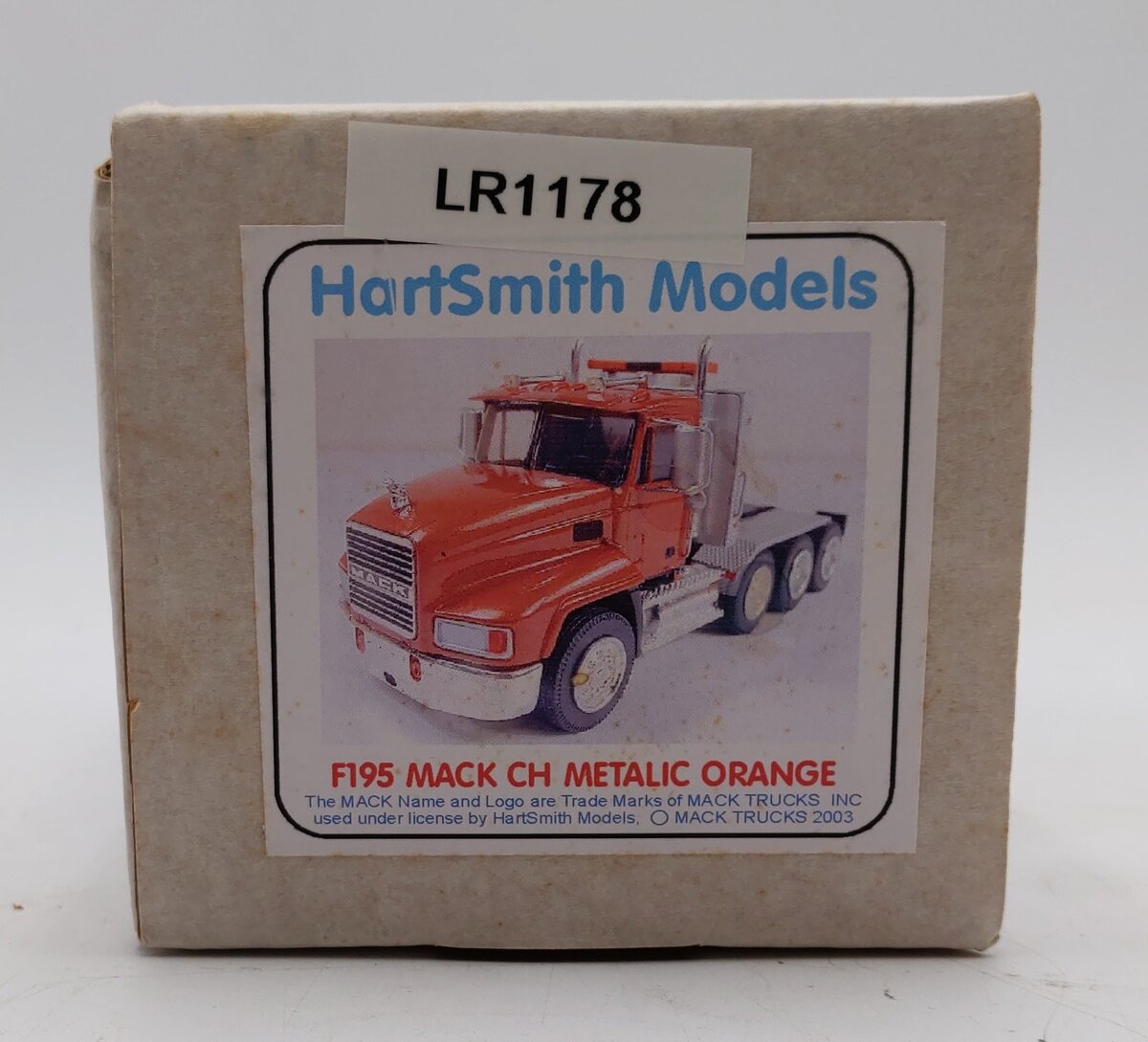 HartSmith Models Ltd.1:50 Scale Diecast F195 Mack CH Metallic Orange EX/Box