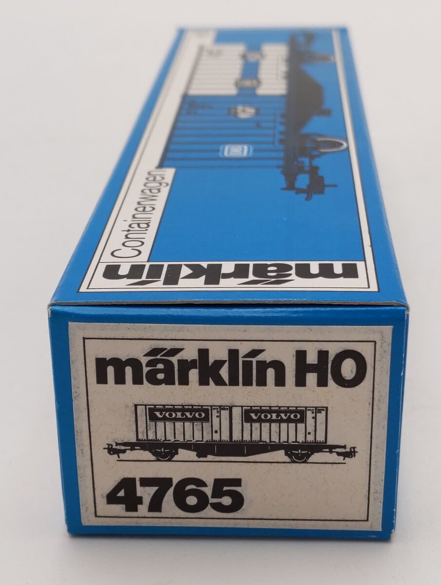 Marklin 4765 HO Scale Flatcar w/ Volvo Containers EX/Box