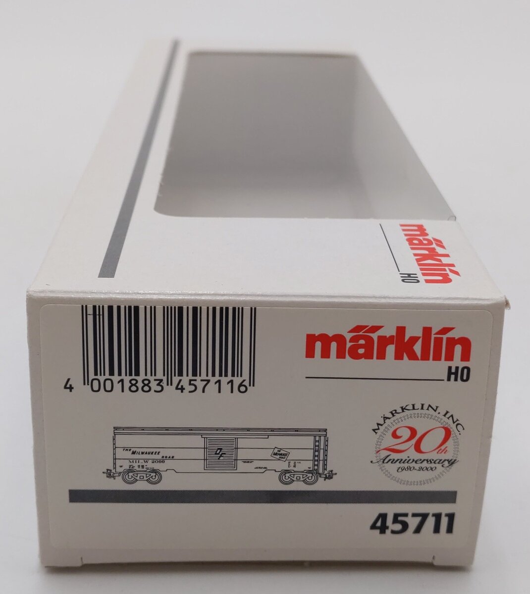 Marklin 45711 HO Scale Milwaukee Road 20th Anniversary Boxcar #2099 LN/Box