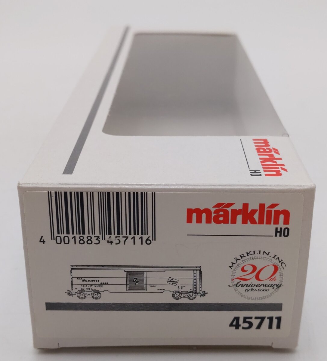 Marklin 45711 HO Scale Milwaukee Road 20th Anniversary Boxcar #2099 EX/Box