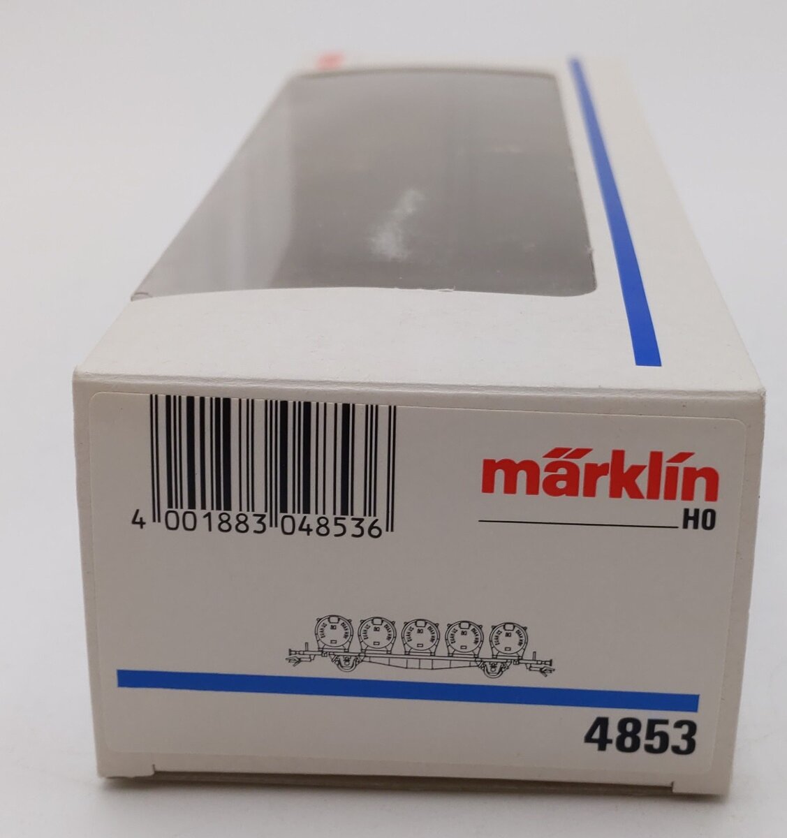 Marklin 4853 HO Scale Deutsche Bahn Flatcar w/5 Haus to Haus Containers LN/Box