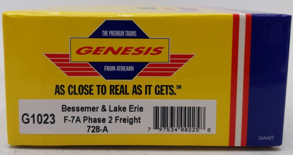 Athearn G1023 HO Bessemer F-7APhase 2 Freight Diesel Locomotive #728A EX/Box