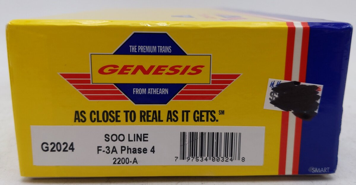 Athearn G2024 HO Scale Soo Line F-3A Phase 4 Diesel Locomotive #2200-A EX/Box