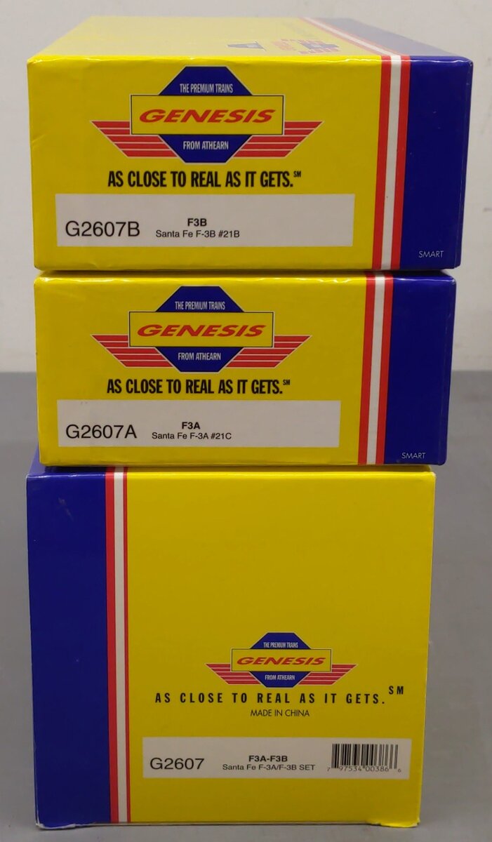 Athearn G2607 HO Santa Fe F-3 AB Diesel Set #21C & #21B EX/Box