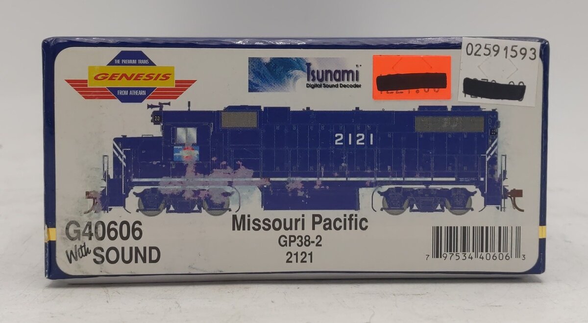 Athearn G40606 HO Missouri Pacific GP38 Diesel Loco #2121 - DCC w/Tsunami Sounds LN/Box