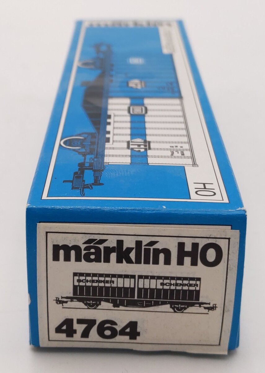 Marklin 4764 HO Scale Schenker Flat Car w/ Containers EX/Box