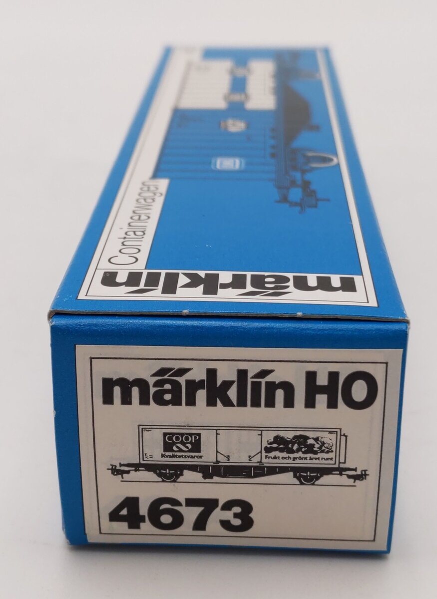 Marklin 4673 HO Scale Flatcar w/COOP Container Load LN/Box