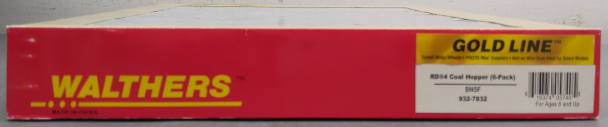 Walthers 932-7832 HO Scale BNSF RD4 Coal Hopper (Pack of 6) LN/Box