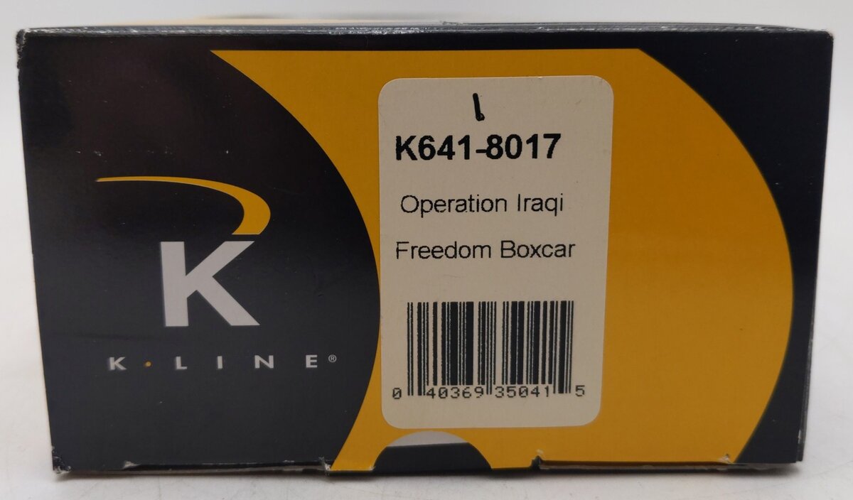 K-Line K641-8017 O Gauge Operation Iraqi Freedom Boxcar EX/Box