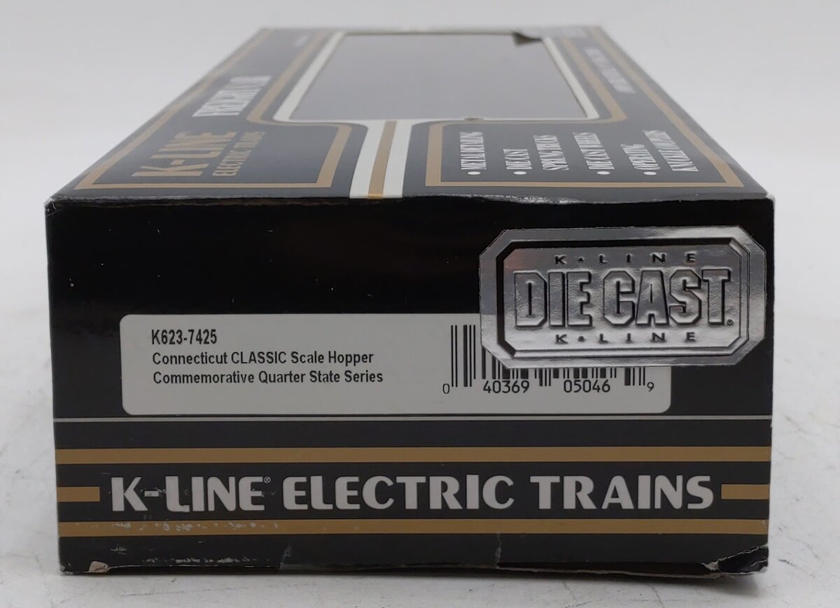K-Line K623-7425 O Gauge Connecticut Quarter Hopper Car #6237425 LN/Box