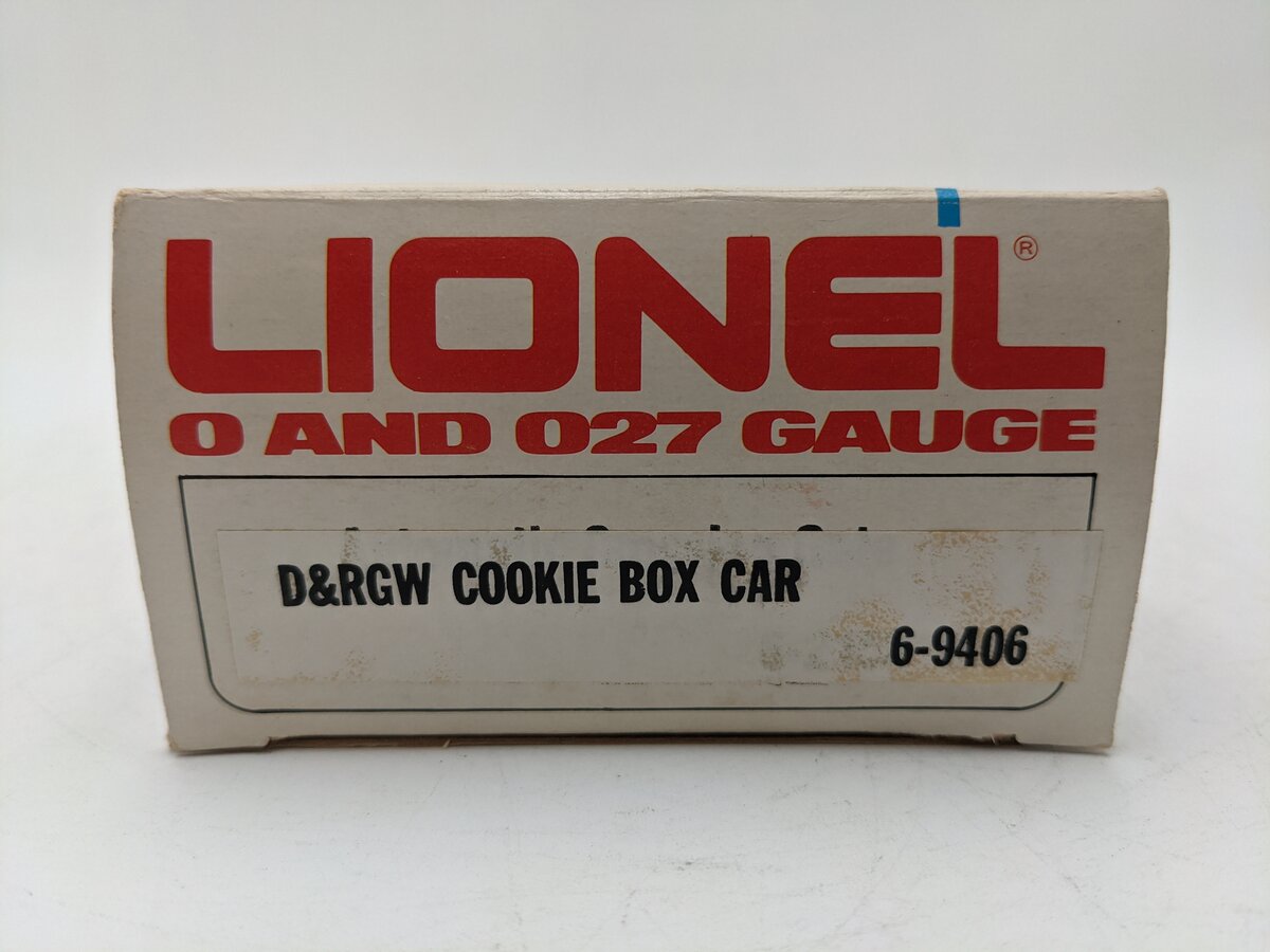 Lionel 6-9406 O Gauge Denver and Rio Grande West Cookie Boxcar EX/Box