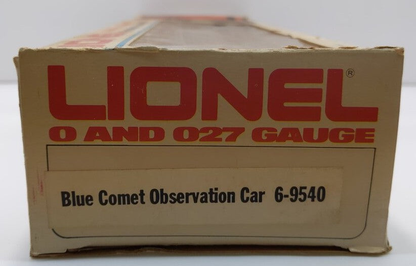 Lionel 6-9540 O Gauge Blue Comet "Tempel" Observation Car #9540 LN/Box