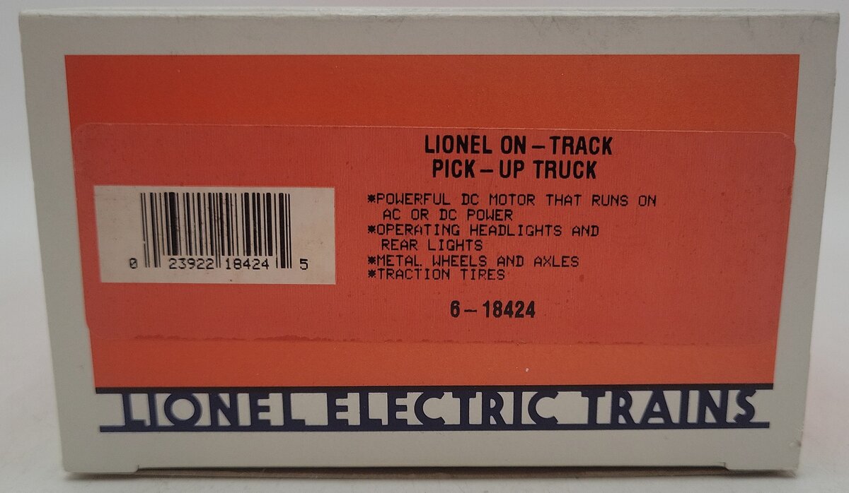 Lionel 6-18424 O Gauge On-Track Pickup Truck EX/Box