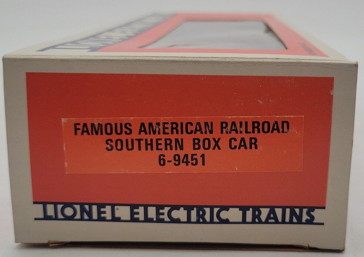 Lionel 6-9451 O Gauge Southern Railway "Famous American Railroad" Boxcar #9451 LN/Box