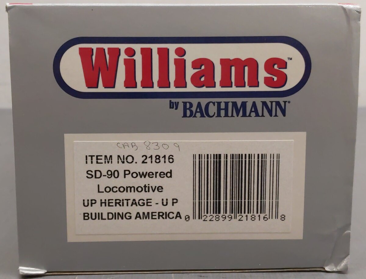 Williams 21816 O Gauge Union Pacific Heritage SD-90 Powered Locomotive #8309 LN/Box