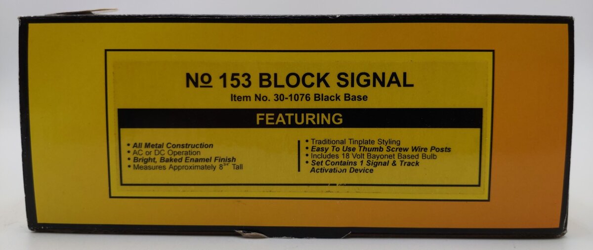 MTH 30-1076 O Gauge No. 153 Operating Block Signal EX/Box
