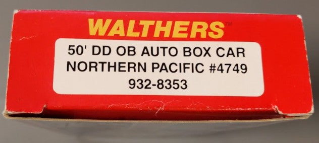 Walthers 932-8353 N Scale Northern Pacific 50' Double Door Auto Box Car #749 LN/Box