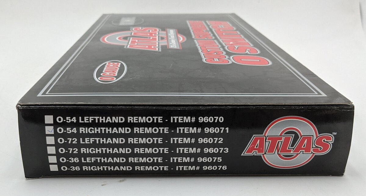 Atlas 96071 O O54 Solid Steel Right Hand Remote Switch Turnout EX/Box