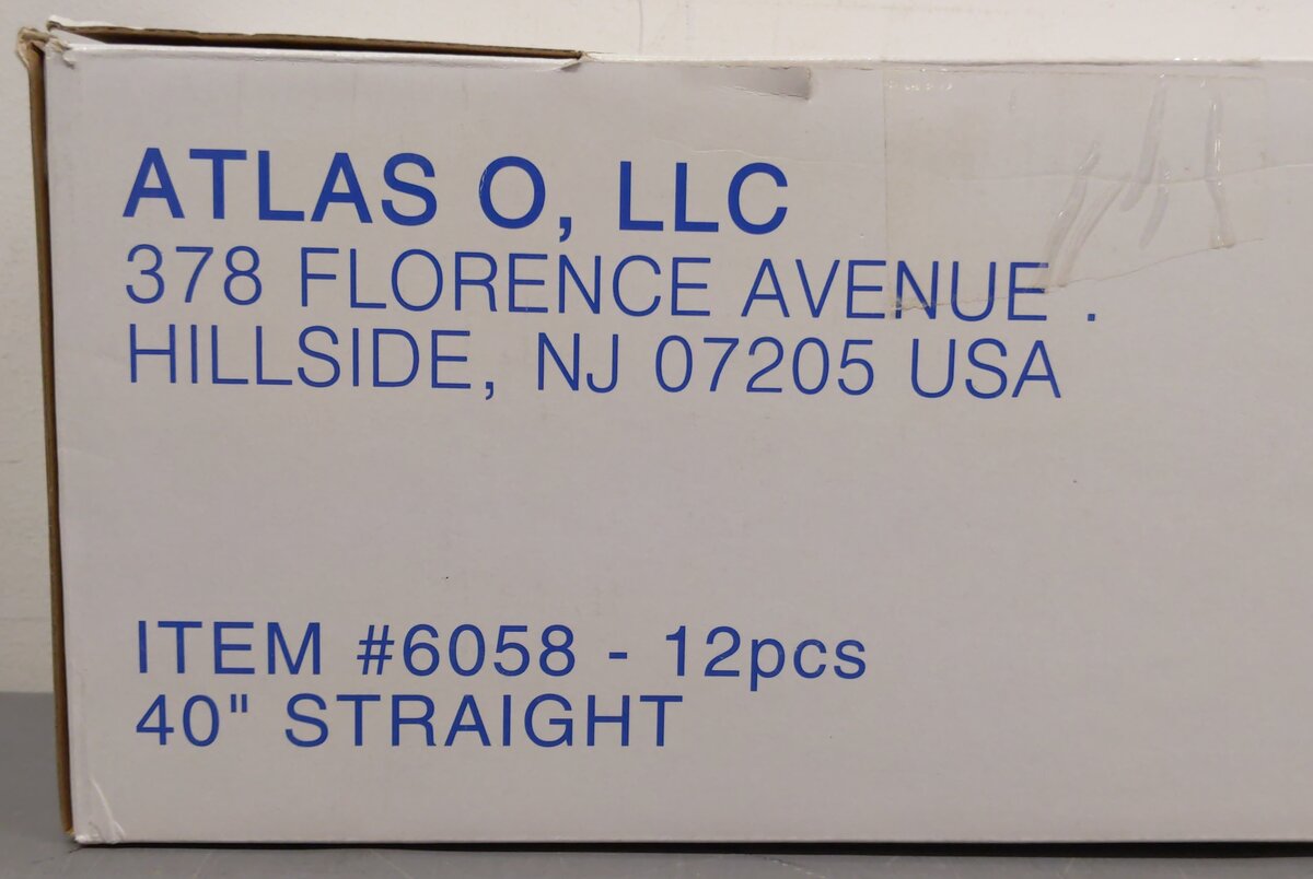 Atlas 6058 O Gauge 40 Inch Rigid Straight Track (12 Pieces) NIB