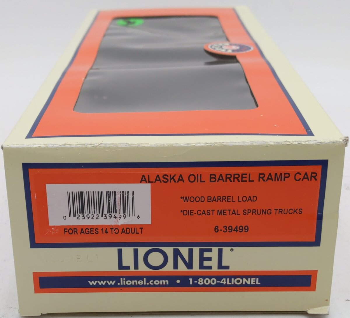 Lionel 6-39499 O Gauge Alaska Oil Barrel Ramp Car LN/Box