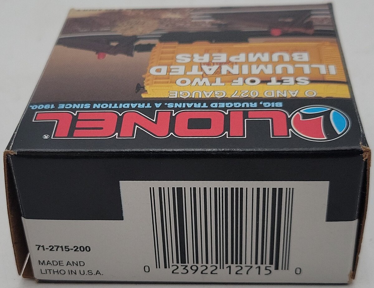 Lionel 6-12715 O and O27 Gauge Illuminated Plastic Bumpers (Set of 2) LN/Box