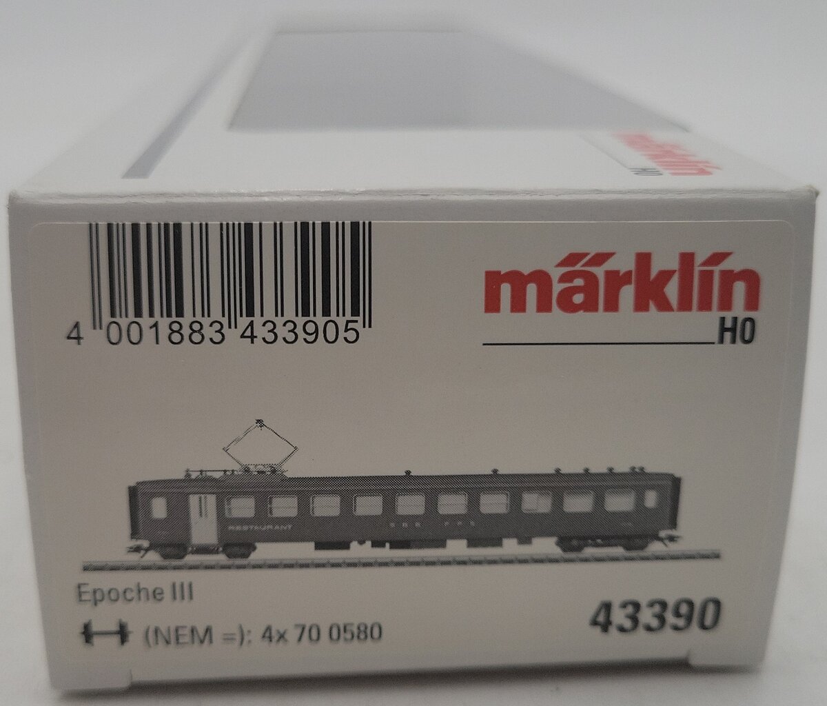 Marklin 43390 HO Swiss Federal Railways SBB Steel Passenger Car LN/Box