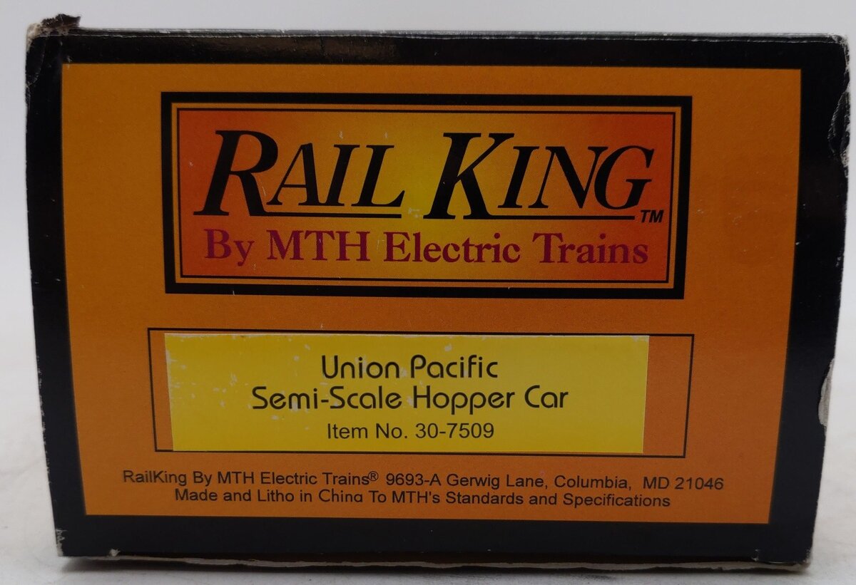 MTH 30-7509 O Gauge Union Pacific Semi-Scale Hopper #12727 EX/Box