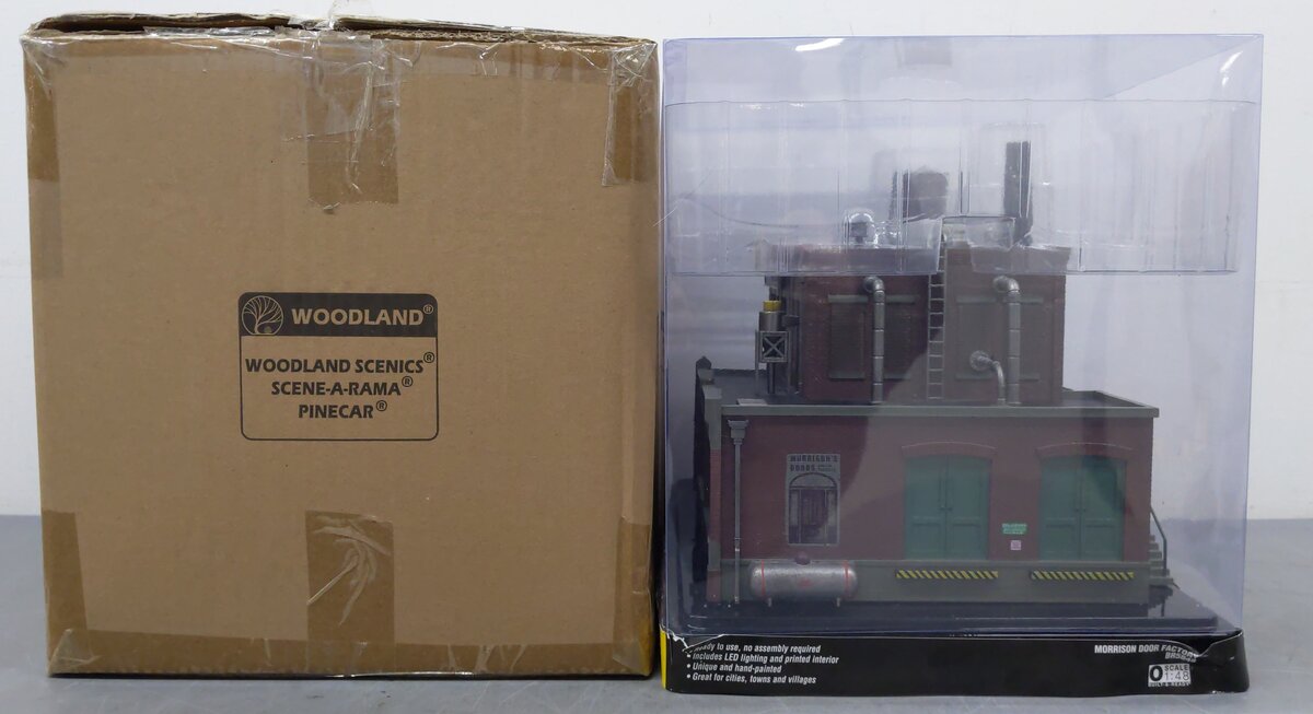 Woodland Scenics BR5848 O Scale Built-&-Ready Morrison's Door Factory Building EX/Box