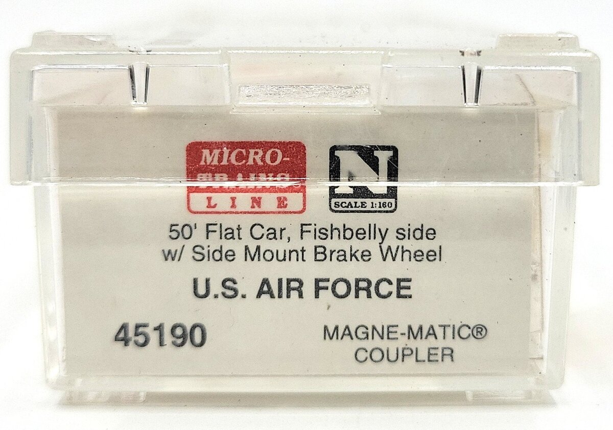 Micro-Trains 04500190 N U.S. Air Force 50' Fishbelly Side Flatcar #35780 LN/Box