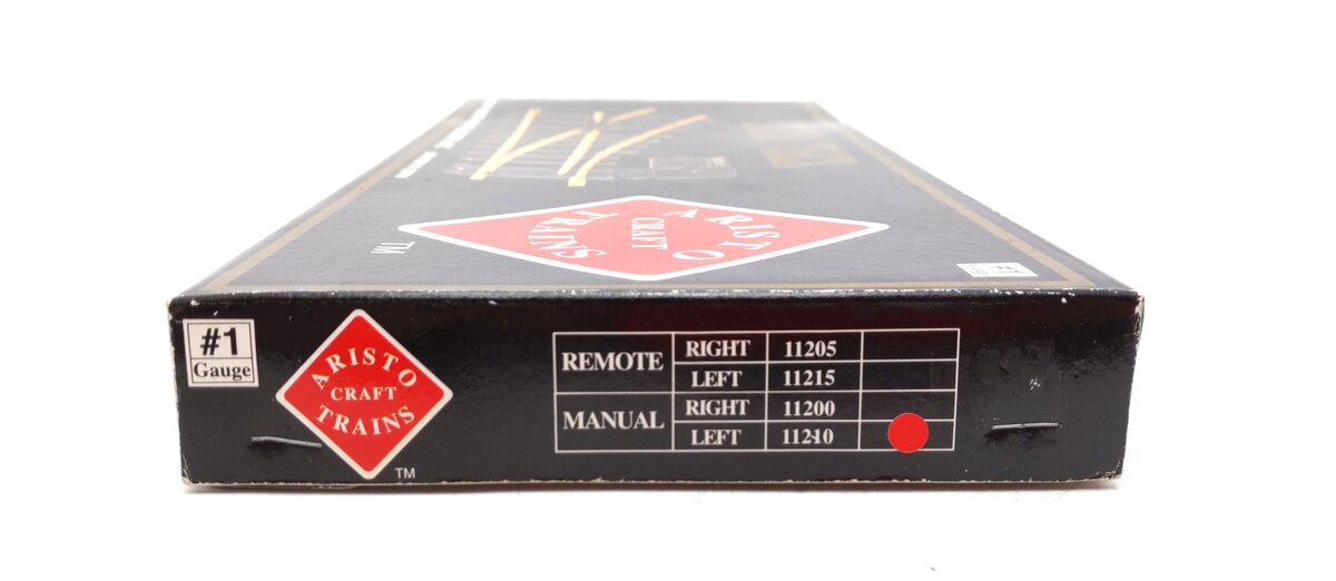 Aristo-Craft 11210 G Euro Brass Left Hand Manual Switch Turnout EX/Box