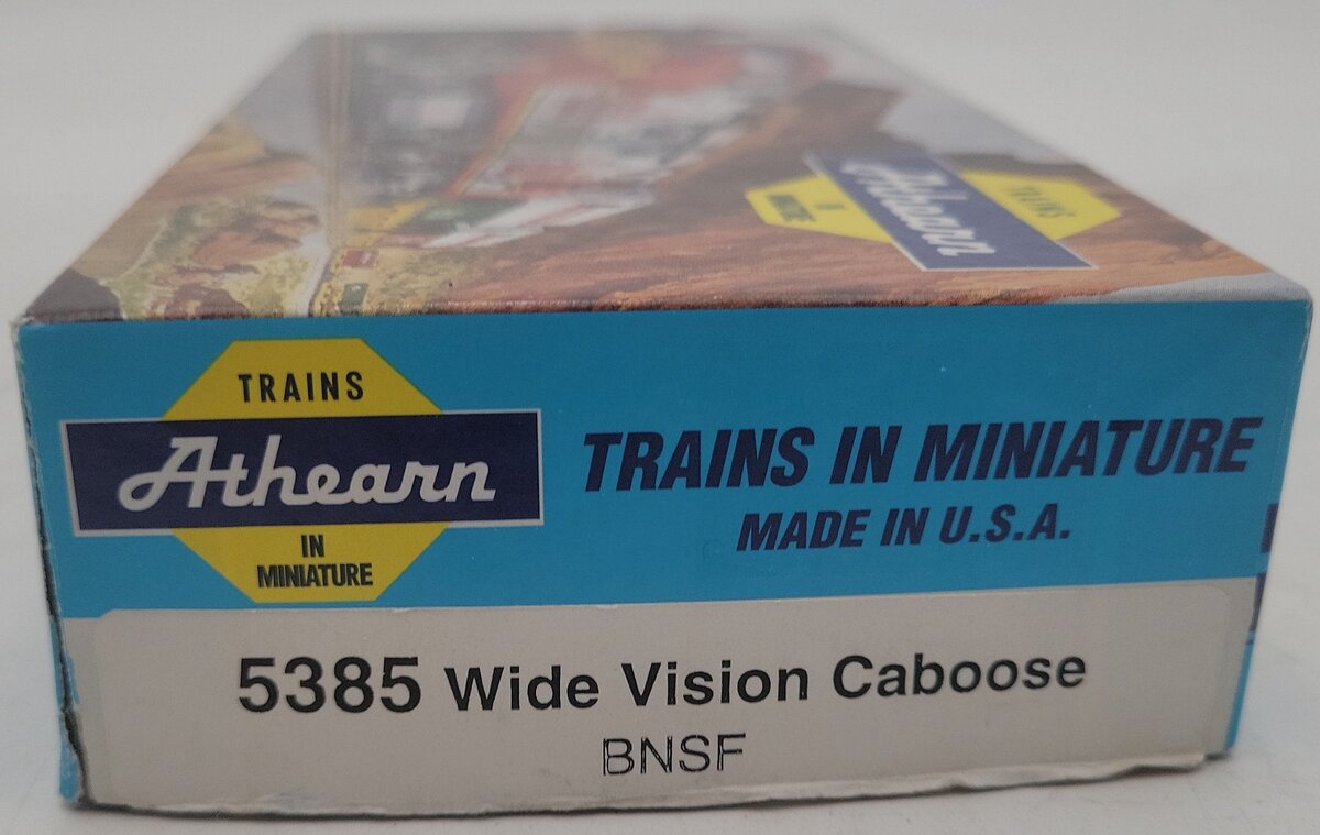 Athearn HO Scale Green & Orange Wide Vision Caboose #670 EX/Box