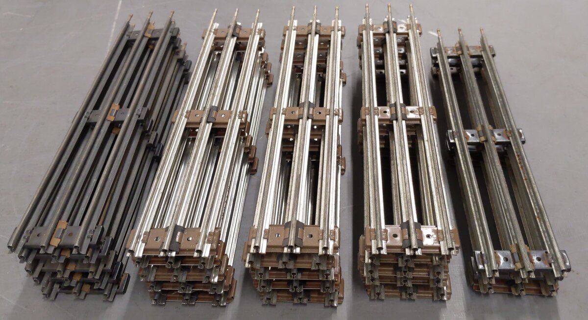 K-Line O-27 Gauge 8-3/4" Tubular Straight Track Sections (24) VG