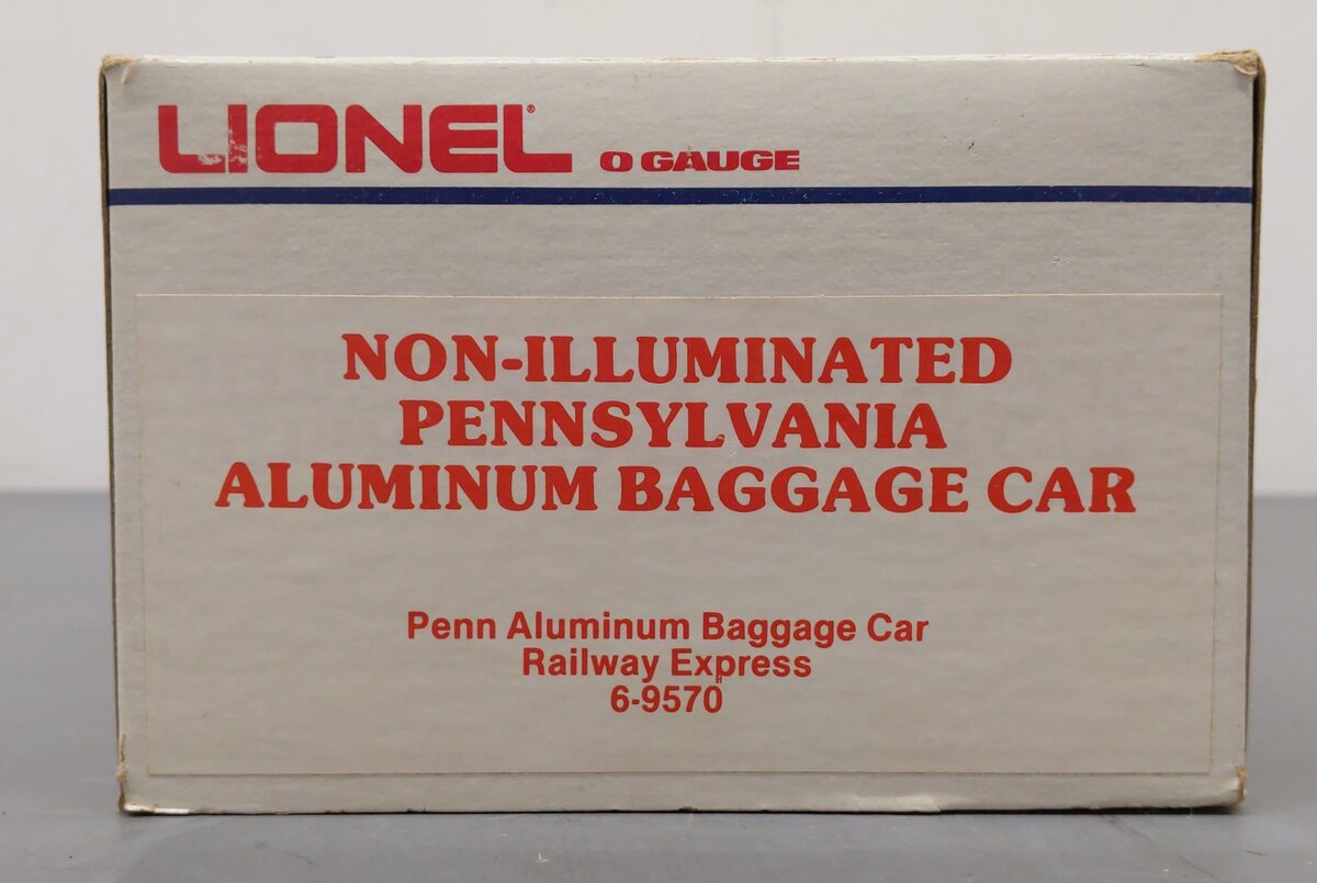 Lionel 6-9570 O Gauge Pennsylvania Railway Express Aluminum Baggage Car LN/Box