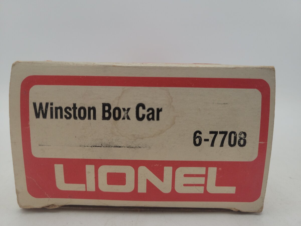 Lionel 6-7708 O Gauge Winston Billboard Reefer Car VG/Box
