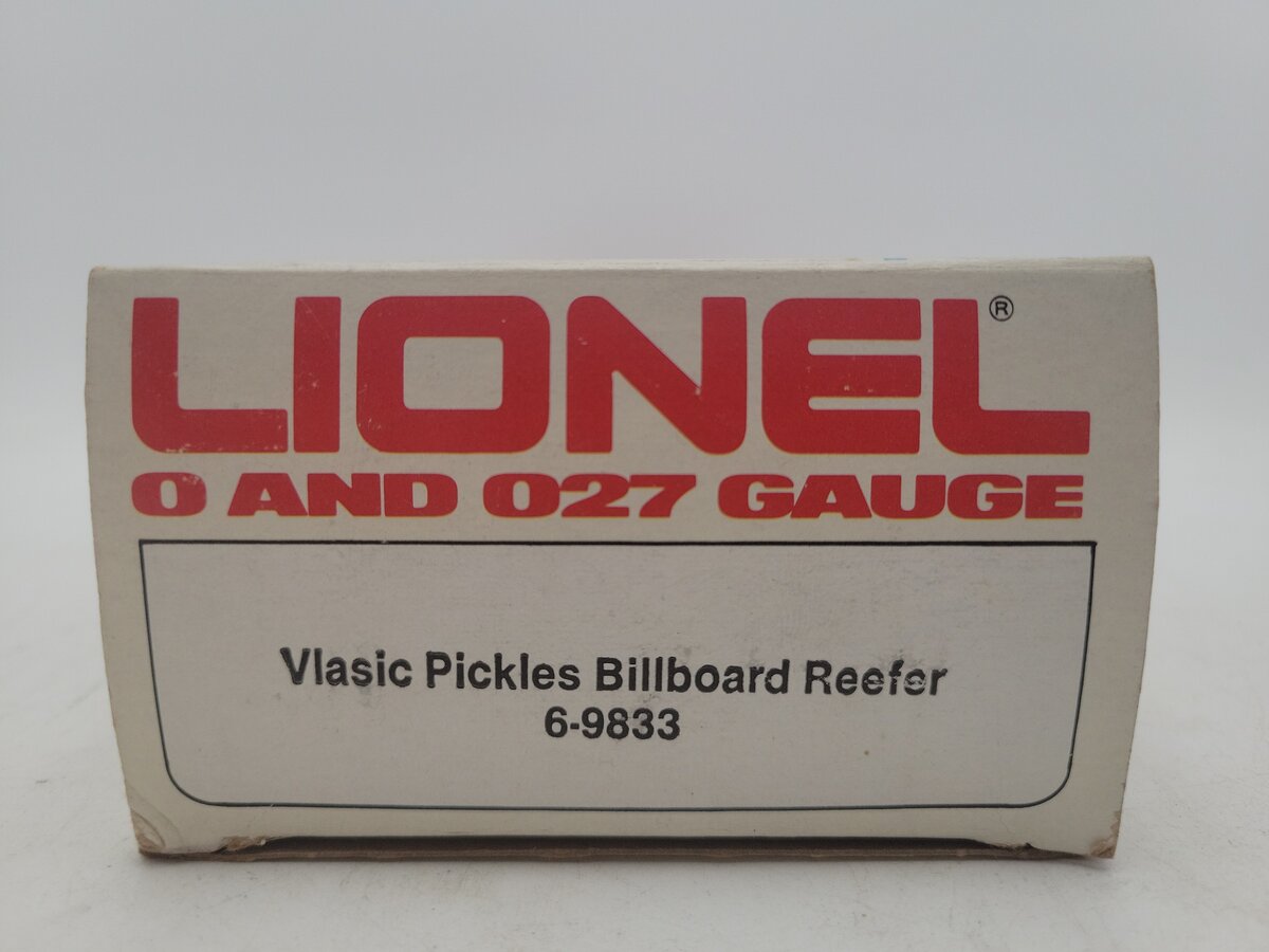Lionel 6-9833 O Gauge Vlasic Pickles Billboard Reefer Car #9833 EX/Box