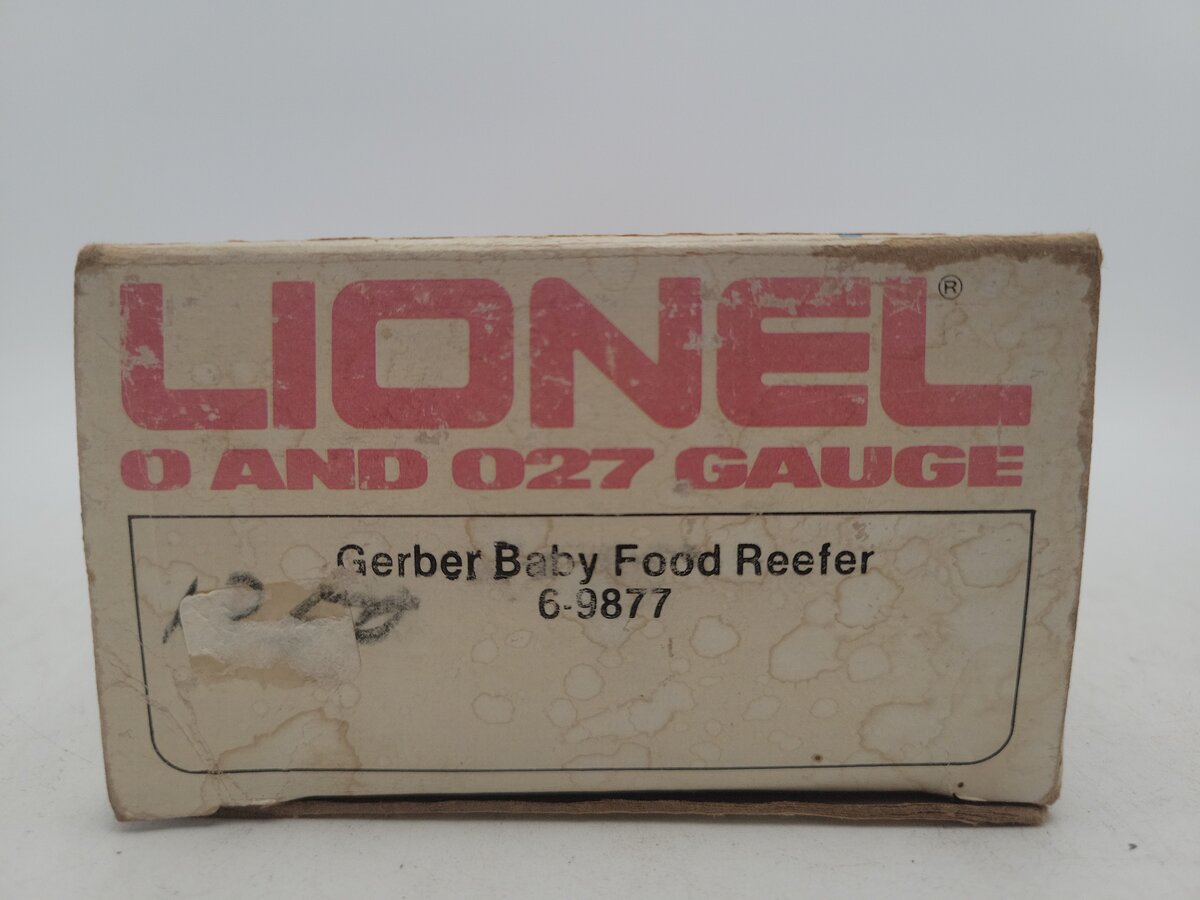 Lionel 6-9877 O Gauge Gerber Baby Food Billboard Reefer Car EX/Box