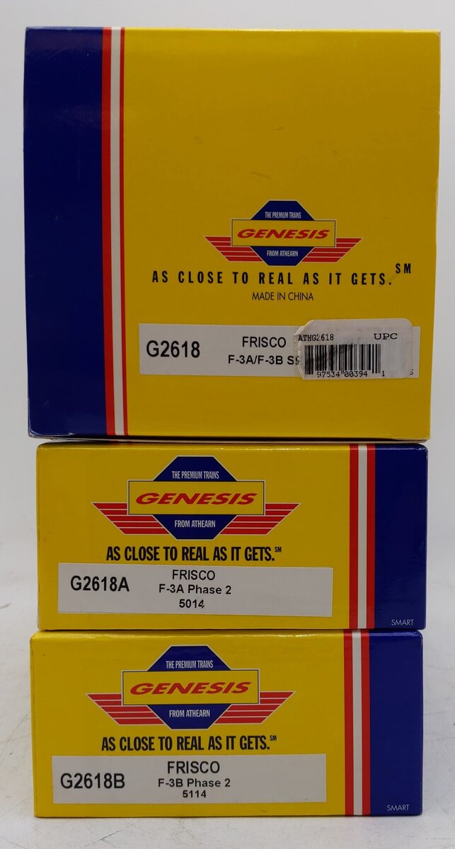 Athearn G2618 HO Frisco F-3A/F-3B Diesel Locomotive Set #5014 / 5114 LN/Box