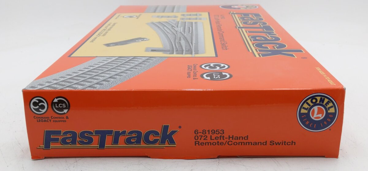 Lionel 6-81953 O-72 Left Hand Remote Fastrack/Command Switch Turnout EX/Box
