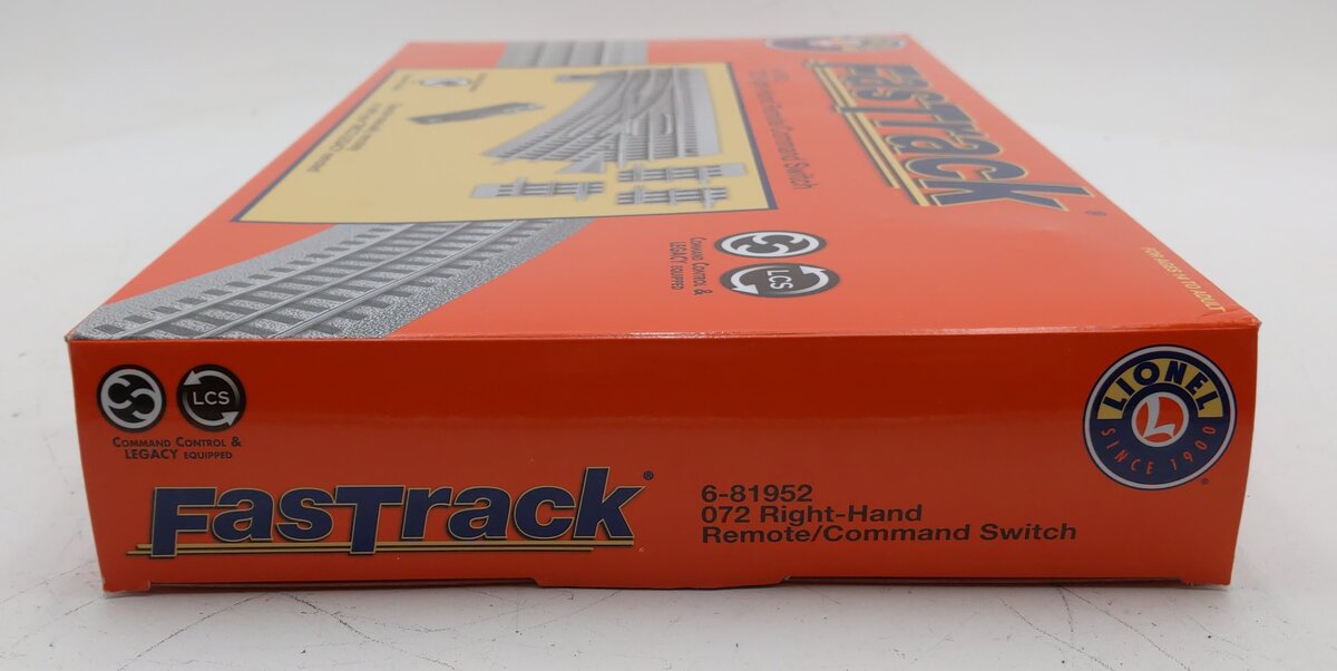 Lionel 6-81952 O-72 Right Hand Fastrack Remote/Command Switch Turnout EX/Box