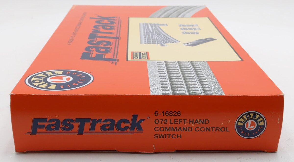 Lionel 6-16826 O72 FasTrack Command Control Left Hand Switch Turnout EX/Box