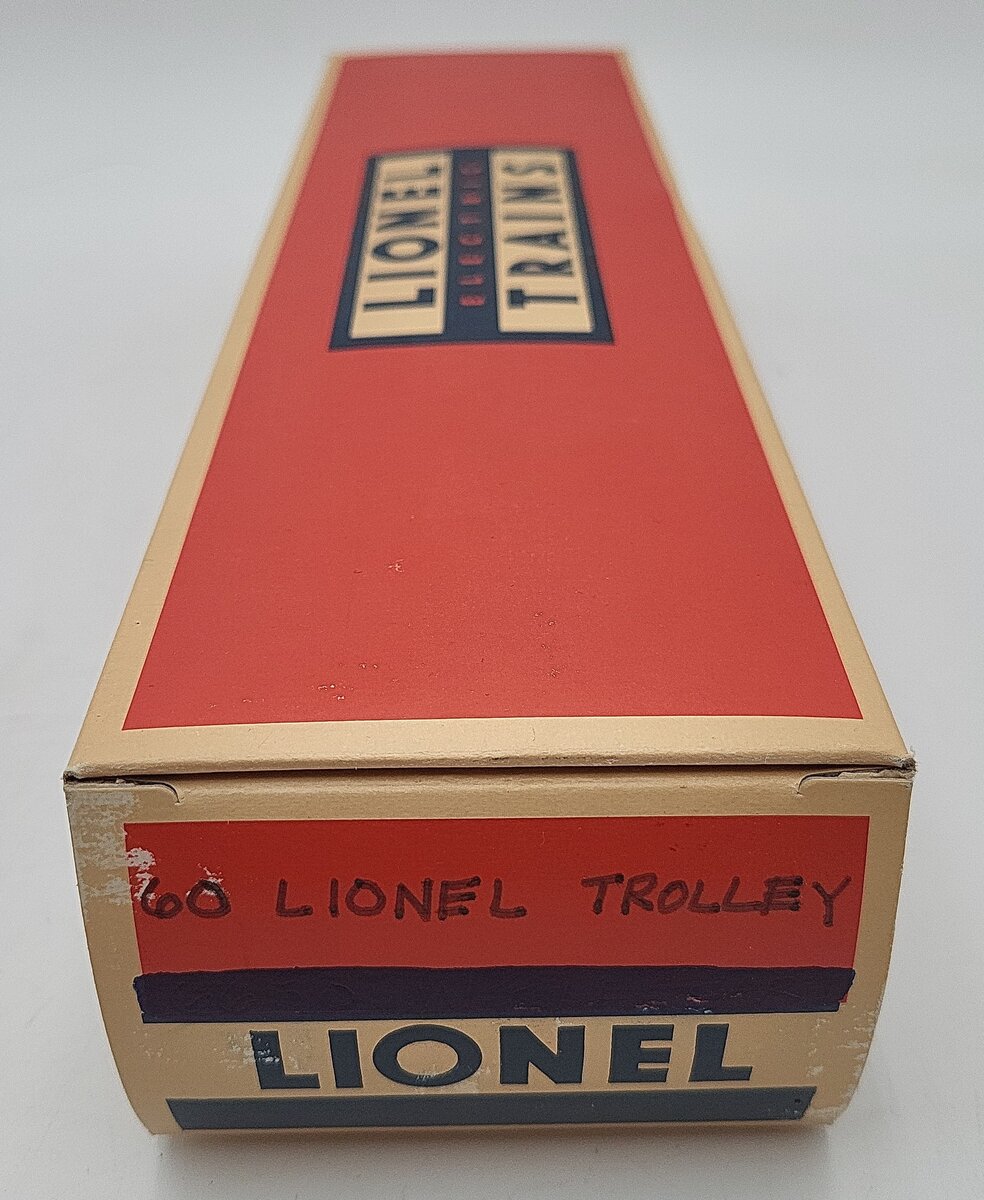 Lionel 60 Vintage O Gauge Postwar Lionelville Trolley with Black Lettering VG