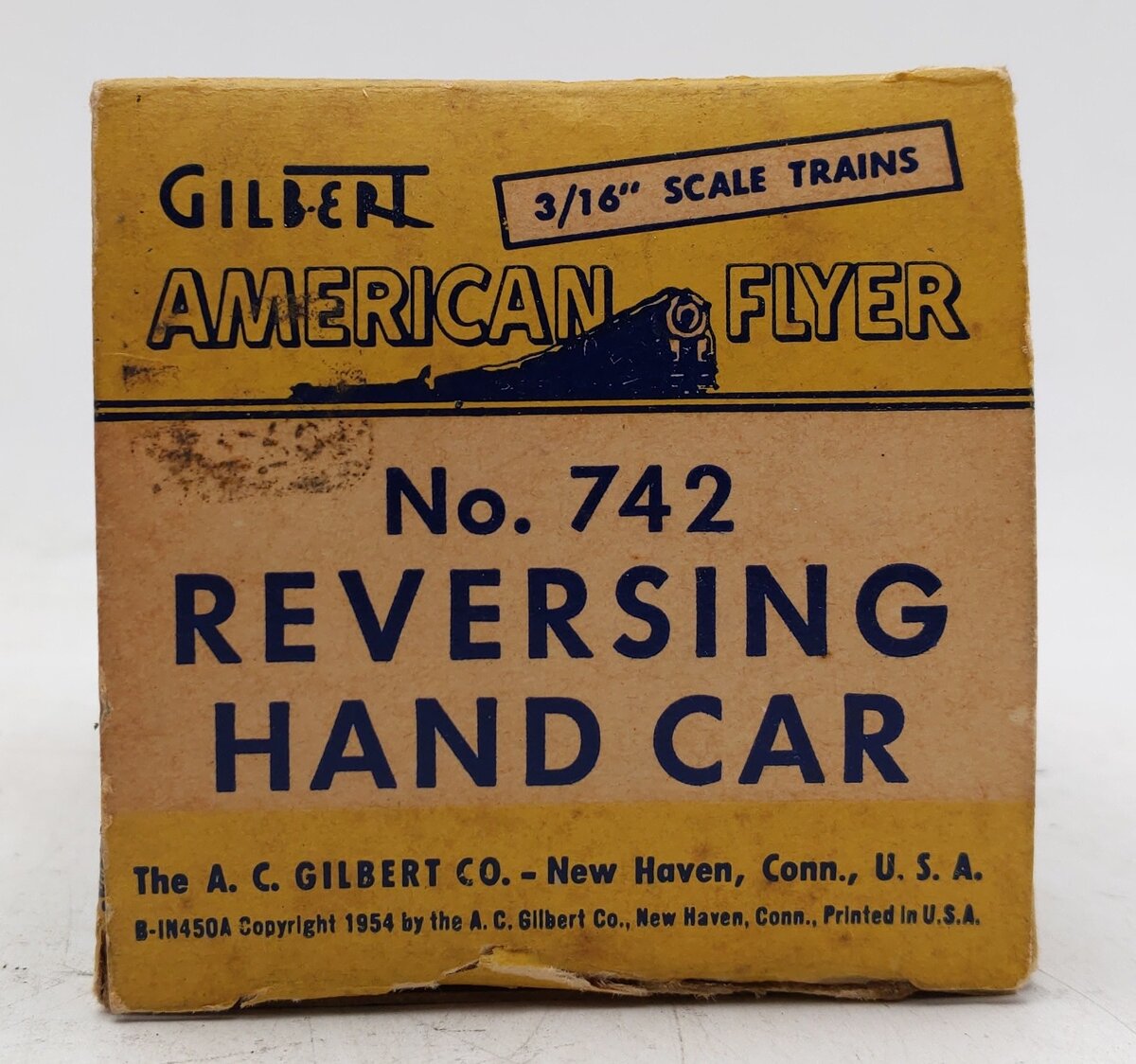 American Flyer 740 Vintage S American Flyer Lines Operating Handcar VG/Box