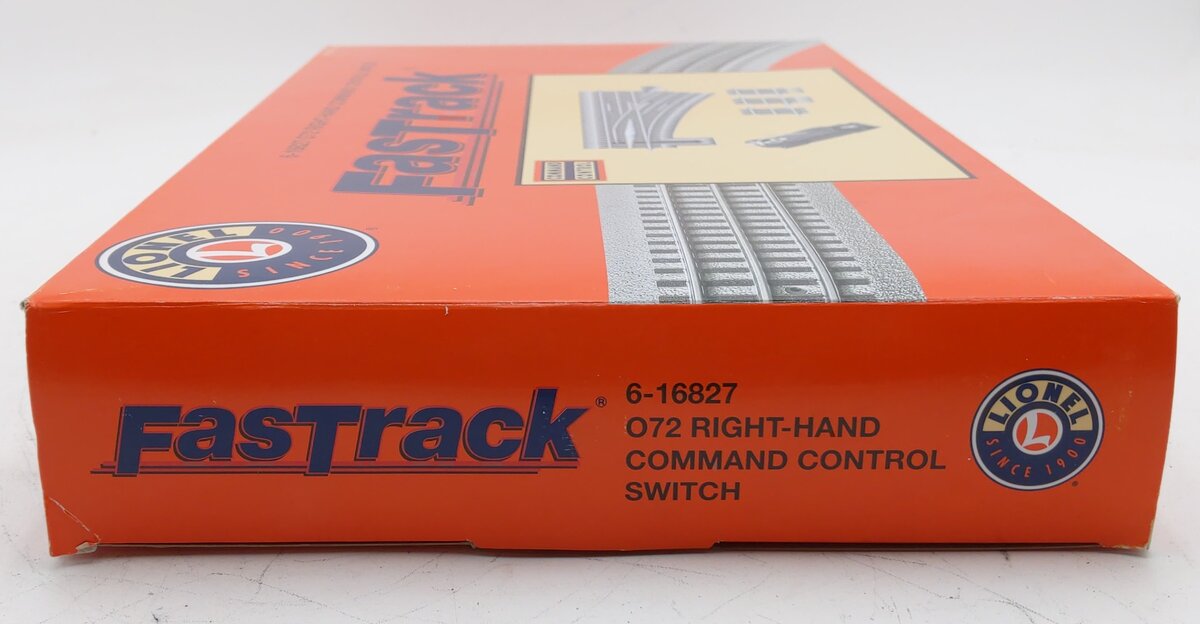 Lionel 6-16827 O72 FasTrack Command Control Right Hand Switch Turnout EX/Box
